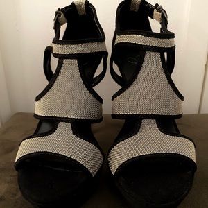 Black and Silver High Heels